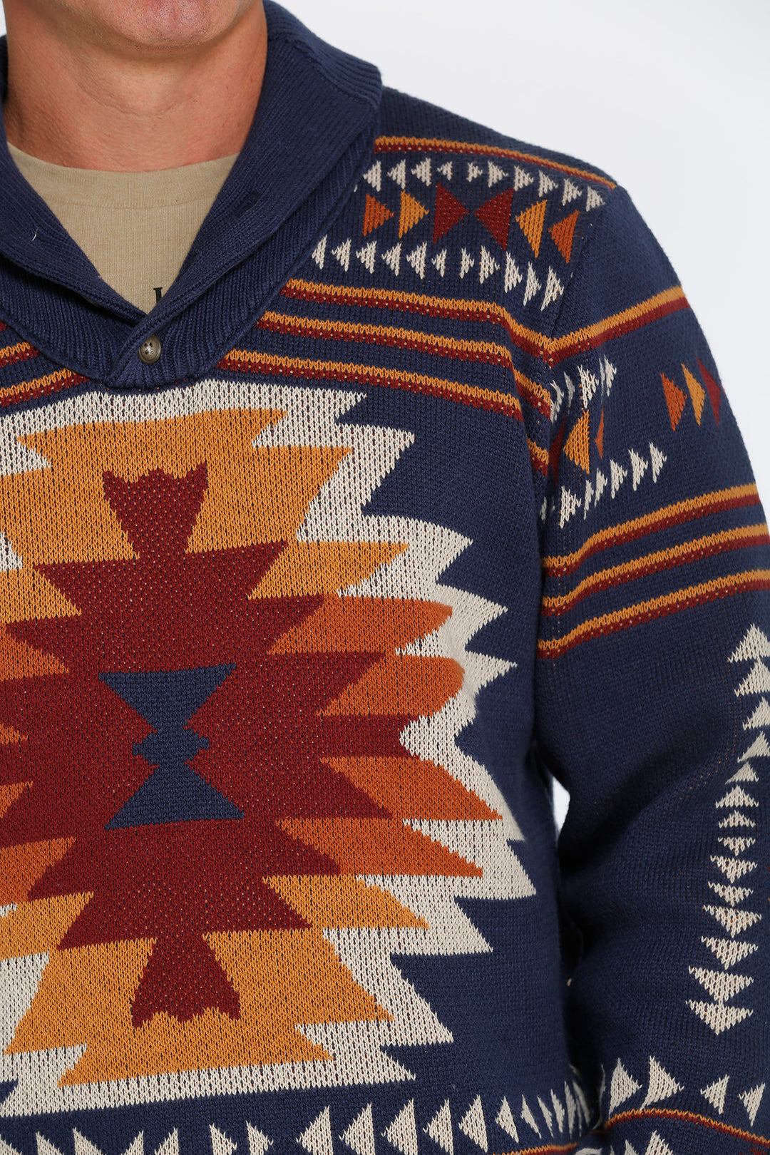 Cinch | Navy Cowl Neck  Pullover Sweater