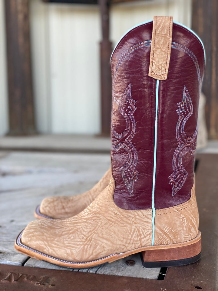 Side view Anderson Bean | Tan Washed Shoulder Boot