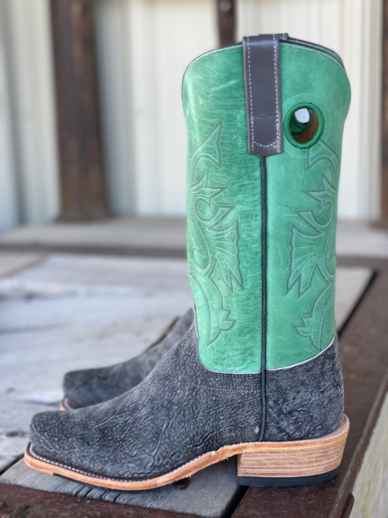 side view Olathe Boot Co.  | Slate Safari Giraffe Boot