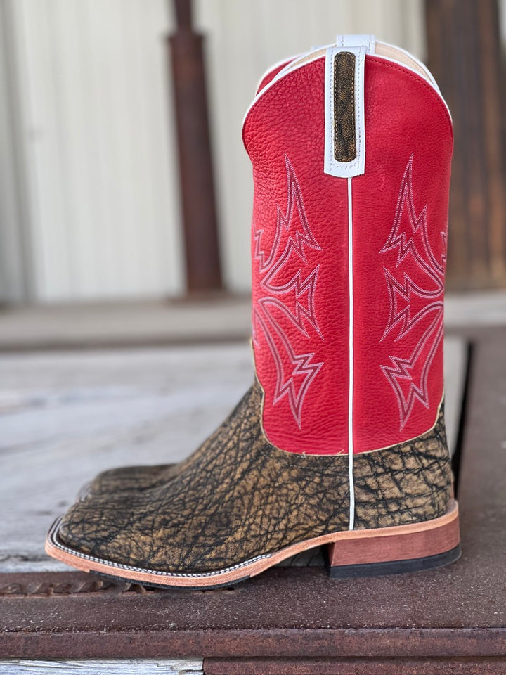 Side View Anderson Bean Antique Saddle Elephant Boot