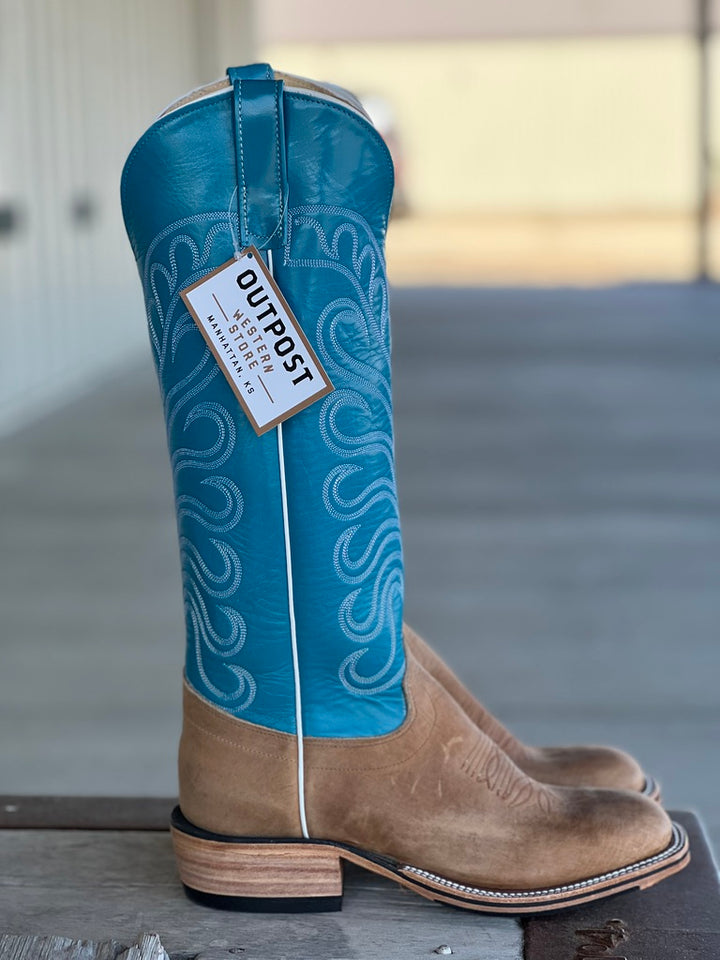 Side View Olathe Boot Co. | Distressed Bison Boot