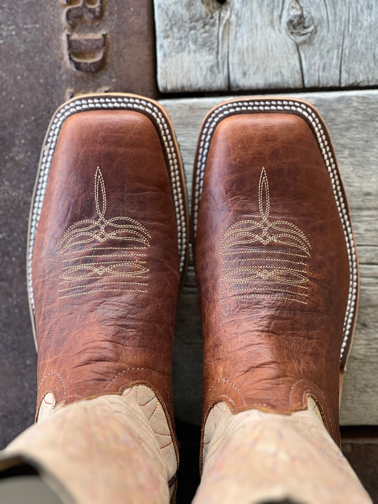 Toe View Anderson Bean Chocolate Bison Boot