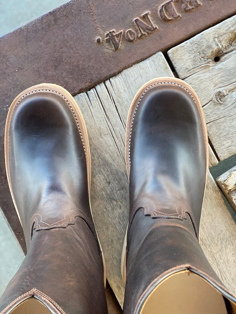 Top view Fenoglio Boot Co. | Chocolate Fuji Work Boot