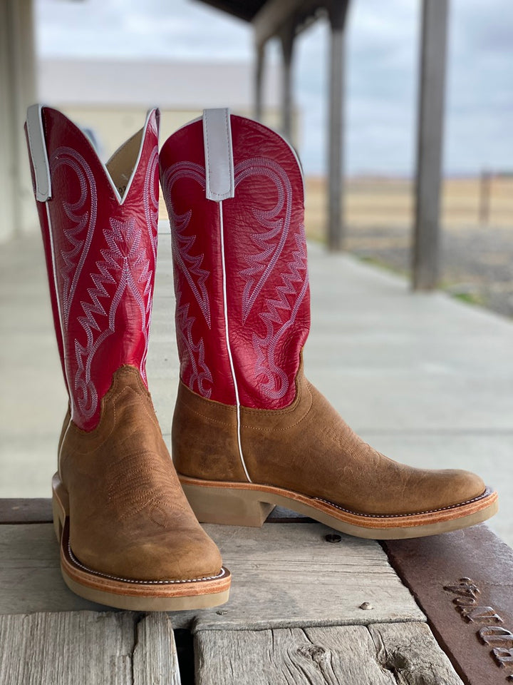 Olathe Boot Co.  | Natural Brahma Bison Crepe Sole Boot