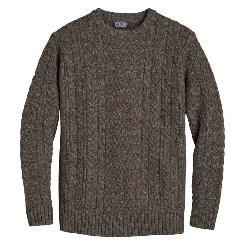 Pendleton | Dark Brown Mix Shetland Fisherman Crew
