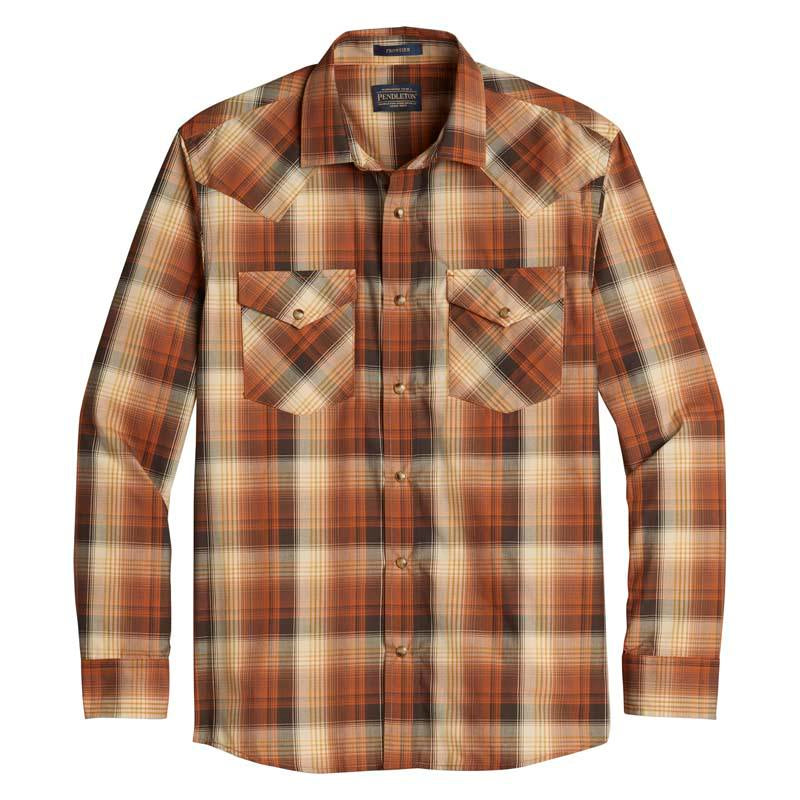 Pendleton | Brown Plaid LS Frontier Shirt