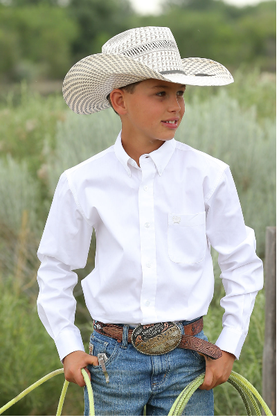 CINCH Boys Long Sleeve Western Shirt