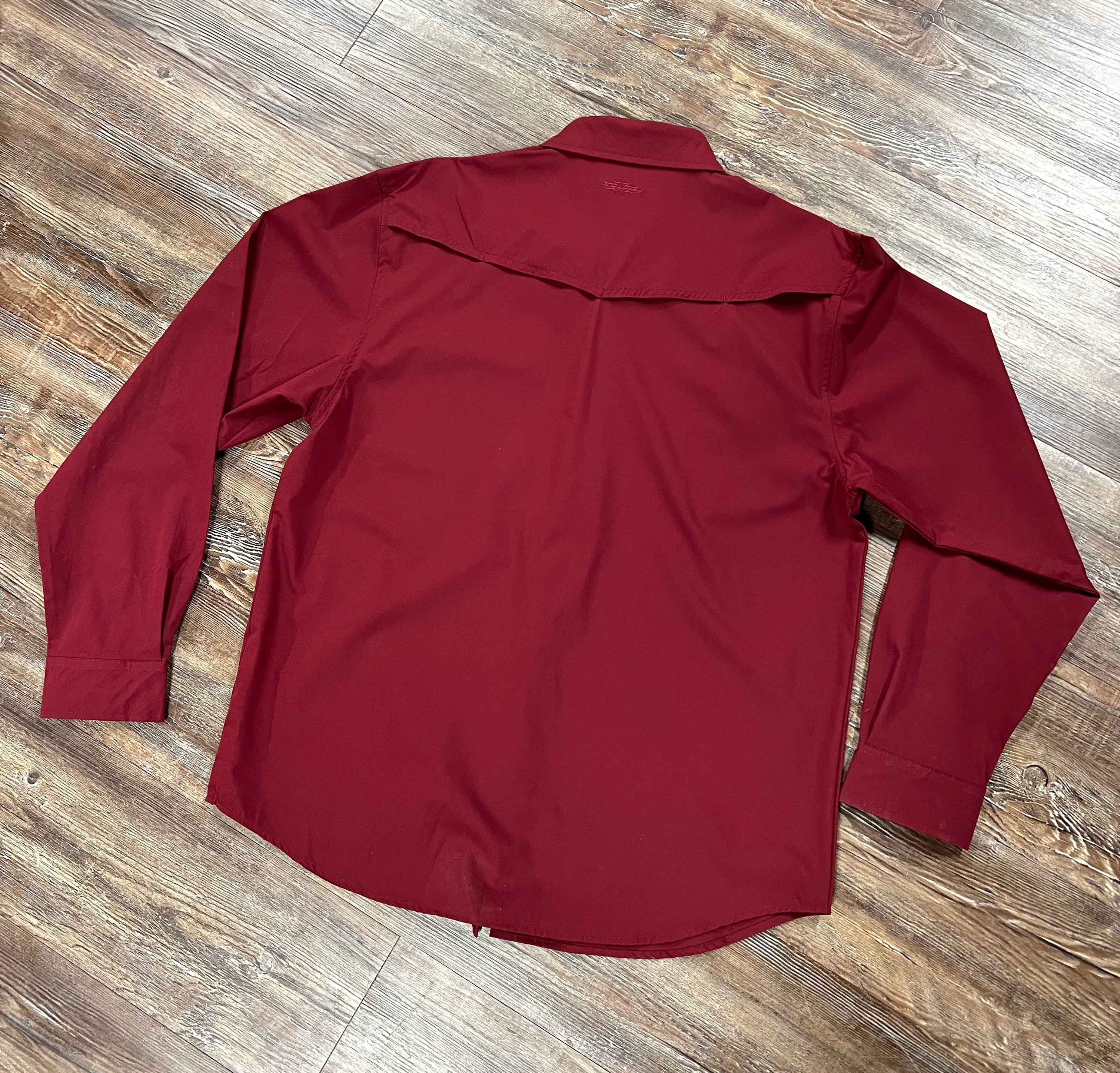 Maroon pearl hot sale snap shirt