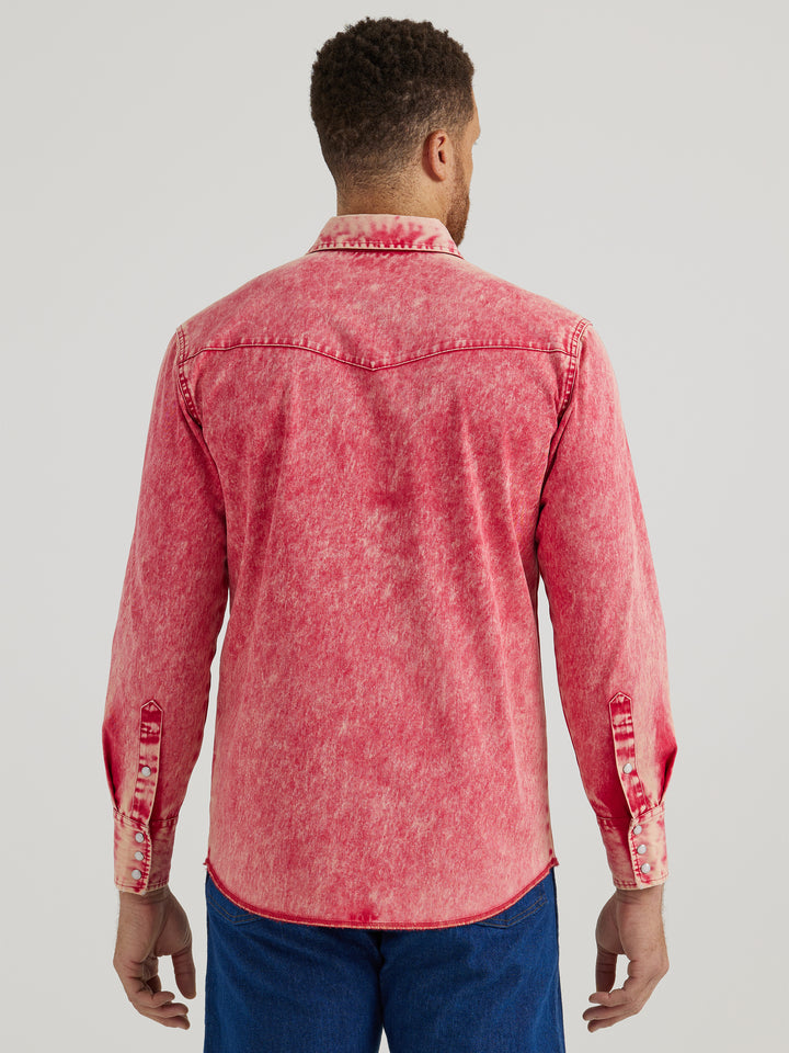 Back ViewWrangler | Red Vintage Western LS Shirt