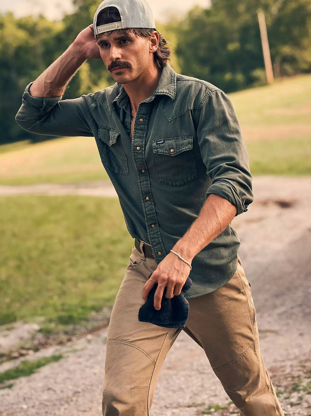 Wrangler | Colorwash Denim Western Snap Shirt