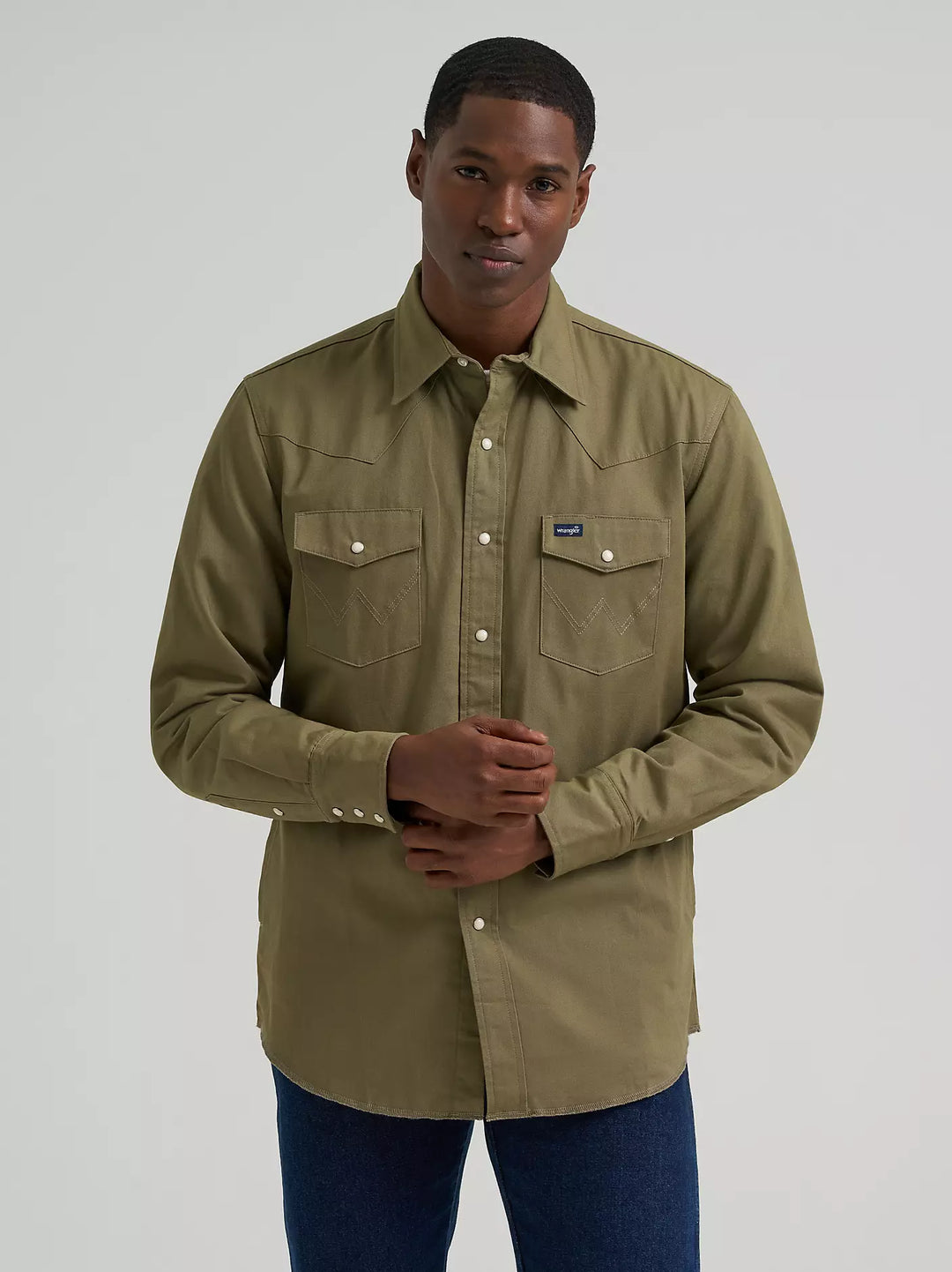 Wrangler | Woodland Green Flannel Lined Work Shirt