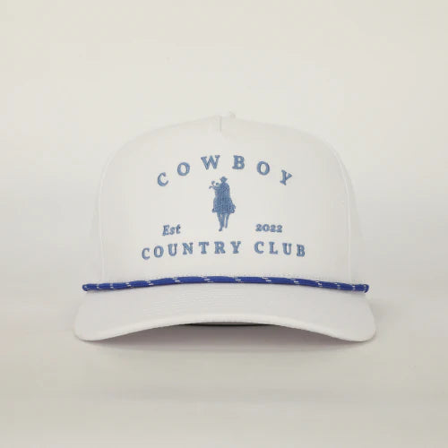 Cowboy Country Club | Horse Rope Cap | White/Blue Rope