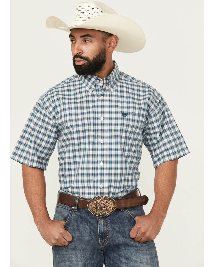 Cinch | Green/White Plaid SS Shirt