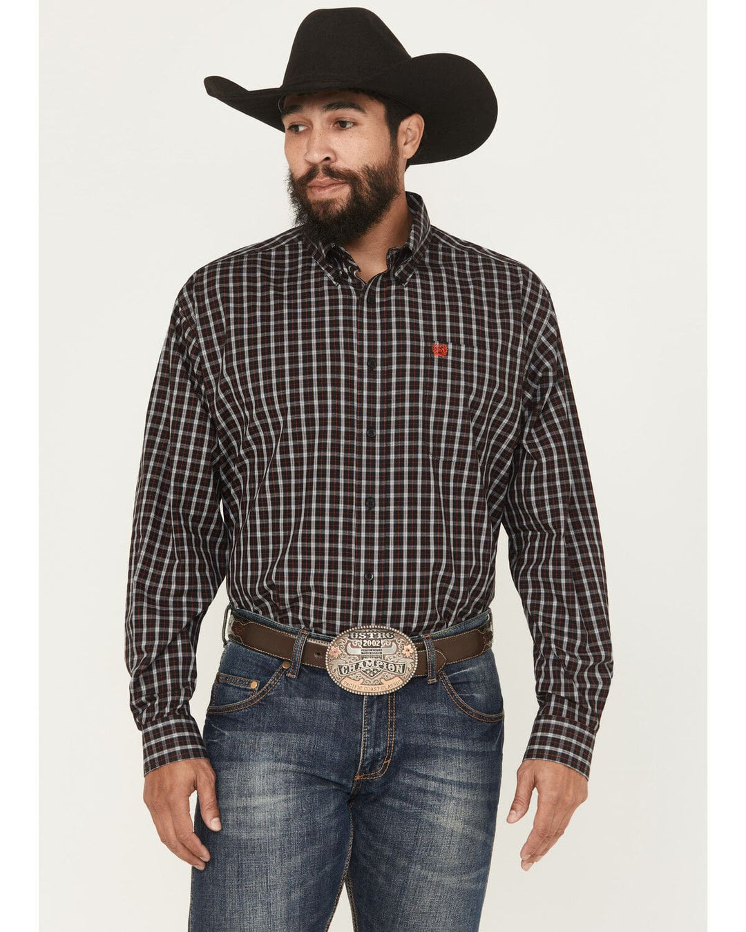 Cinch | Black Plaid LS Shirt