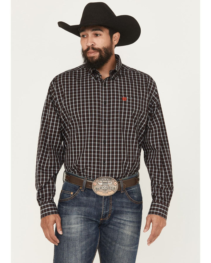 Cinch | Black Plaid LS Shirt