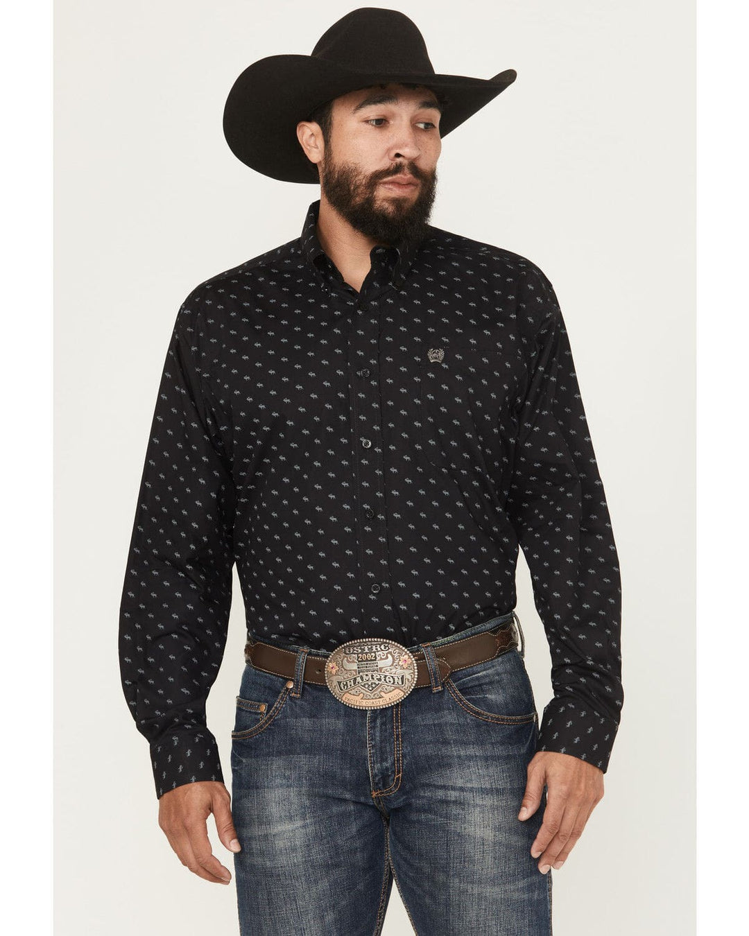 Cinch | Black Moose Print LS Shirt