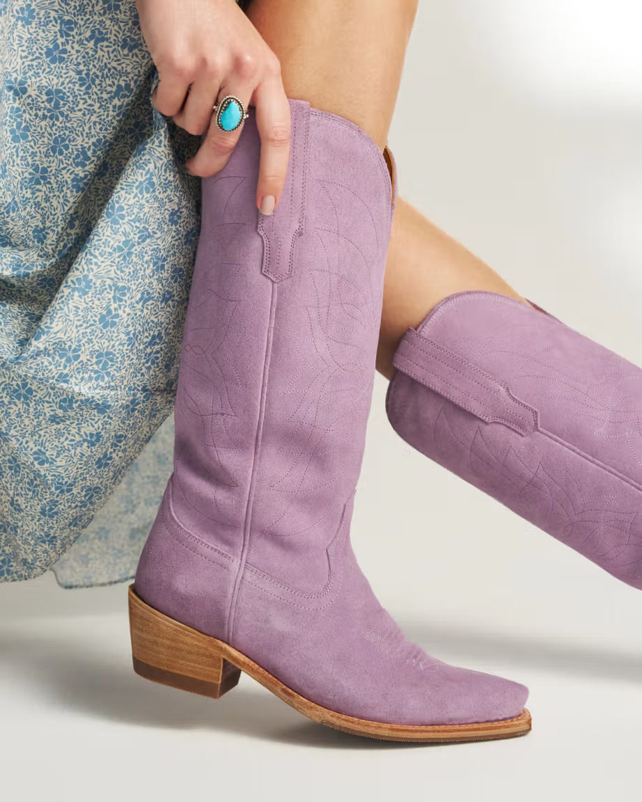 Tecovas | The Annie Boot Lavender Suede