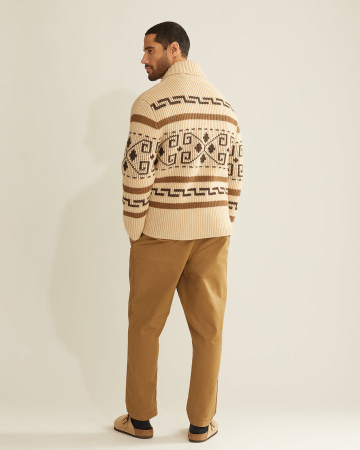 Back View Pendleton | Tan/Brown Westerly Sweater