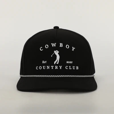 Cowboy Country Club | Golfer Rope Cap | Black