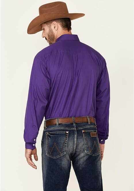 Back View Cinch | Classic Purple LS Shirt