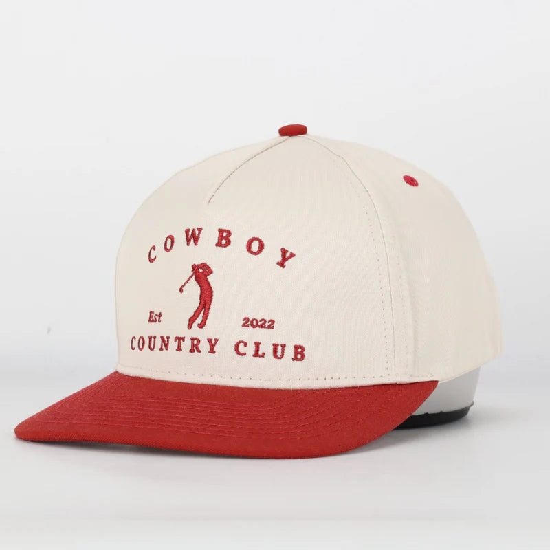 Cowboy Country Club | Two Tone Golfer Cap | Side View