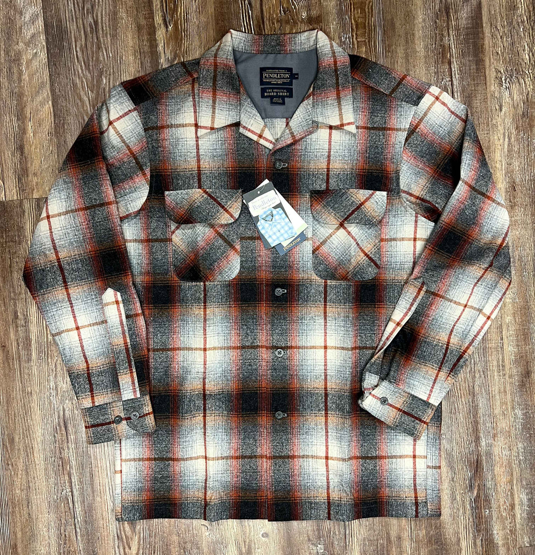 Pendleton  Copper-Grey Ombre Plaid Board Shirt – Outpost Western