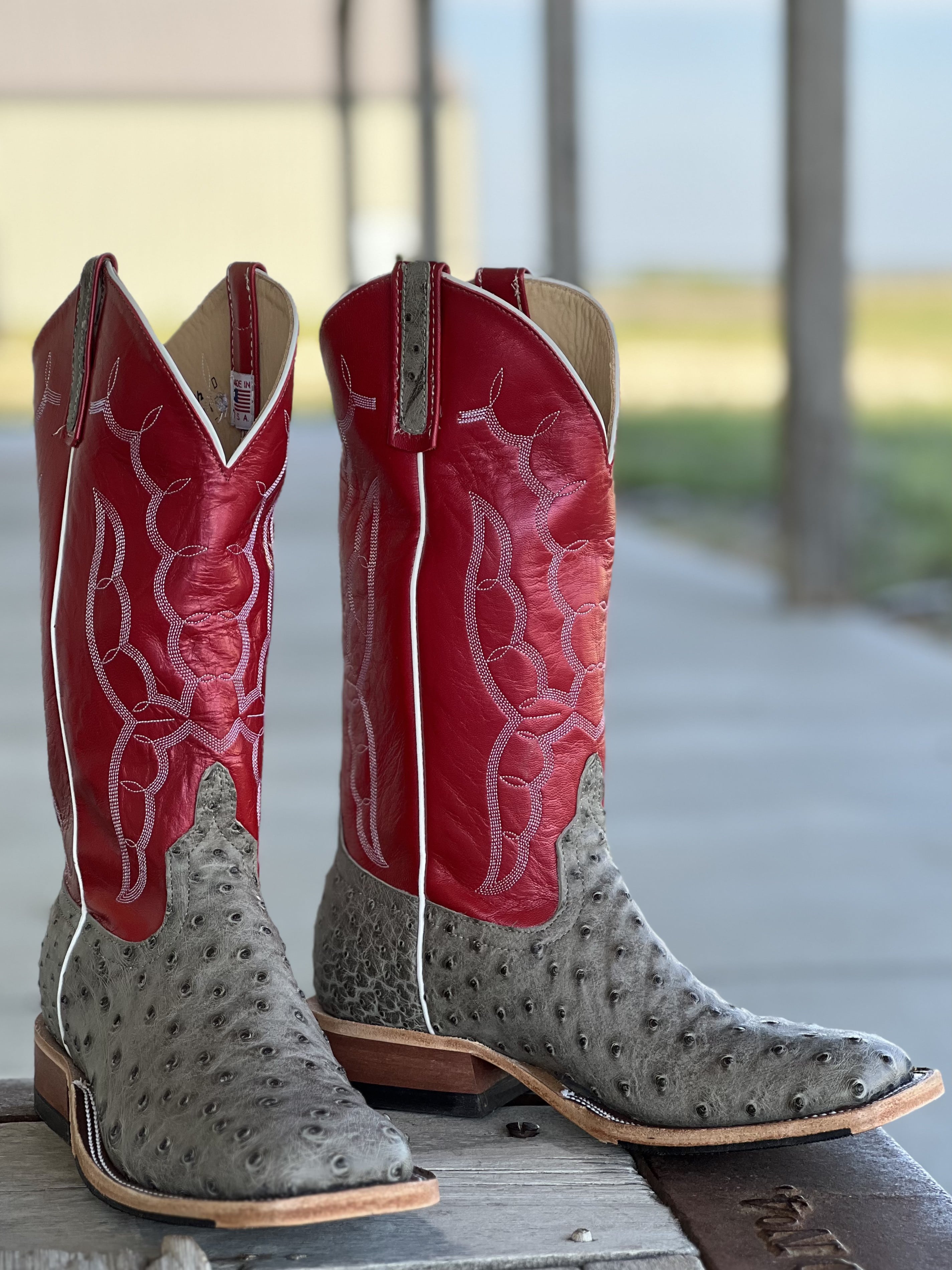 Red 2024 bean boots