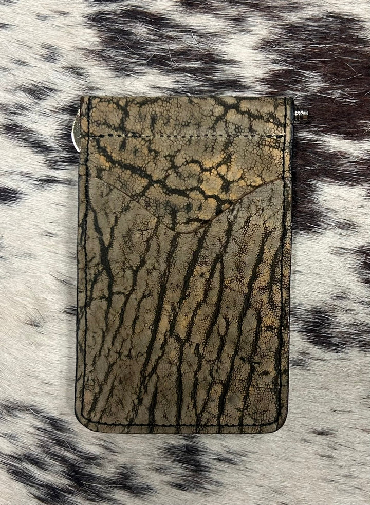 Fenoglio | Elephant Money Clip Wallet Antique Saddle
