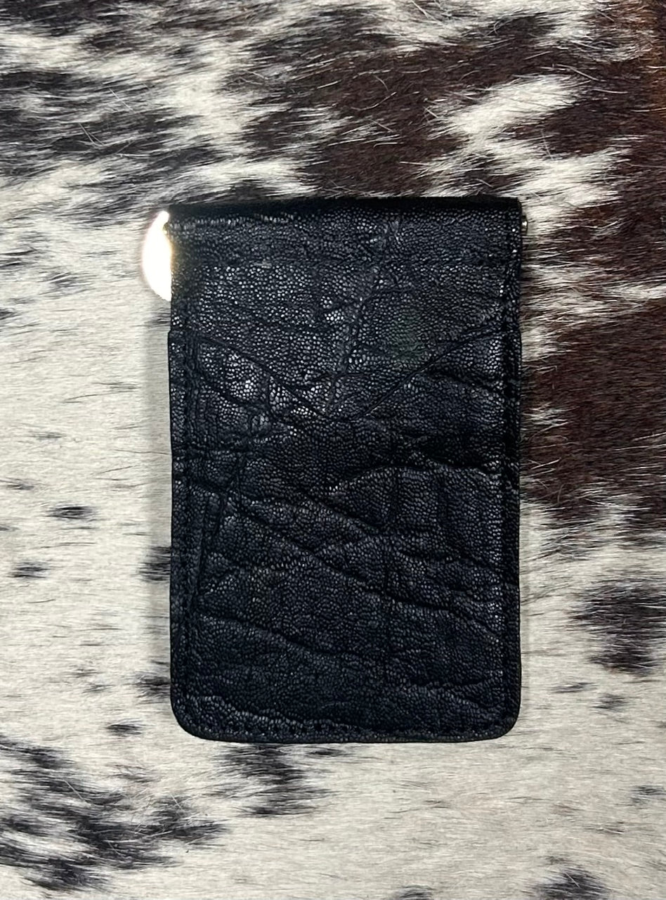 Fenoglio | Elephant Money Clip Wallet Black