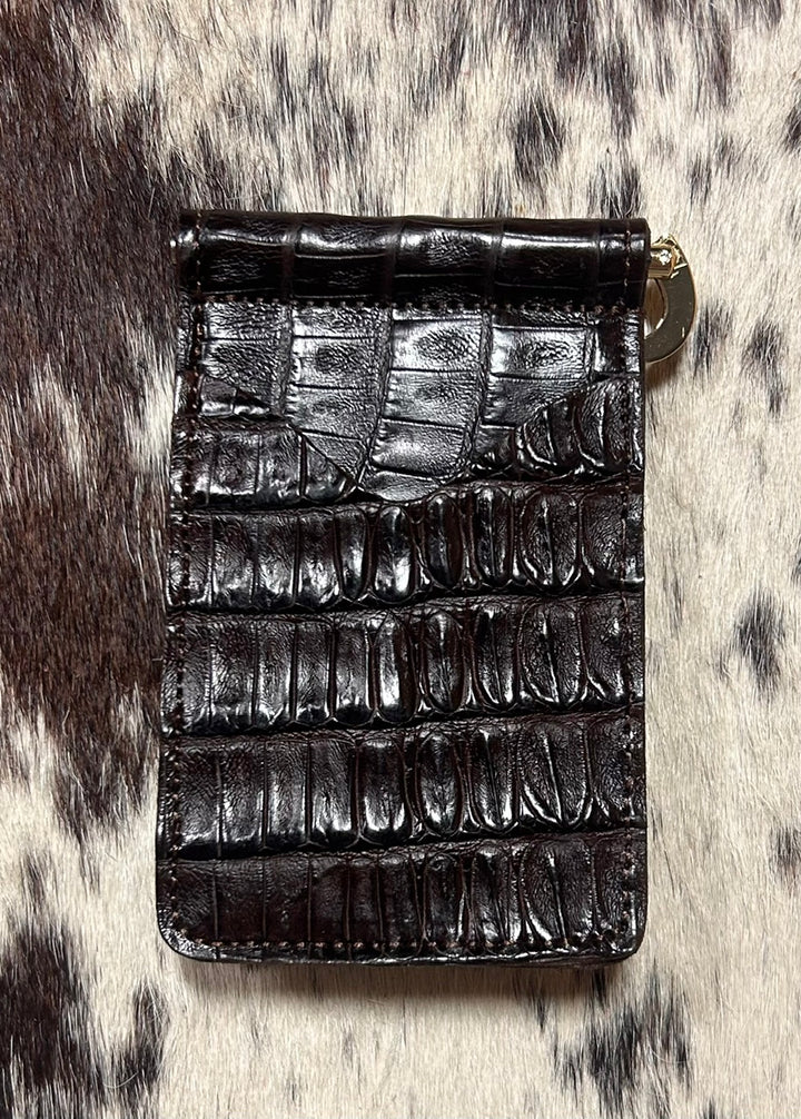 Fenoglio | Caiman Money Clip Wallet Brown