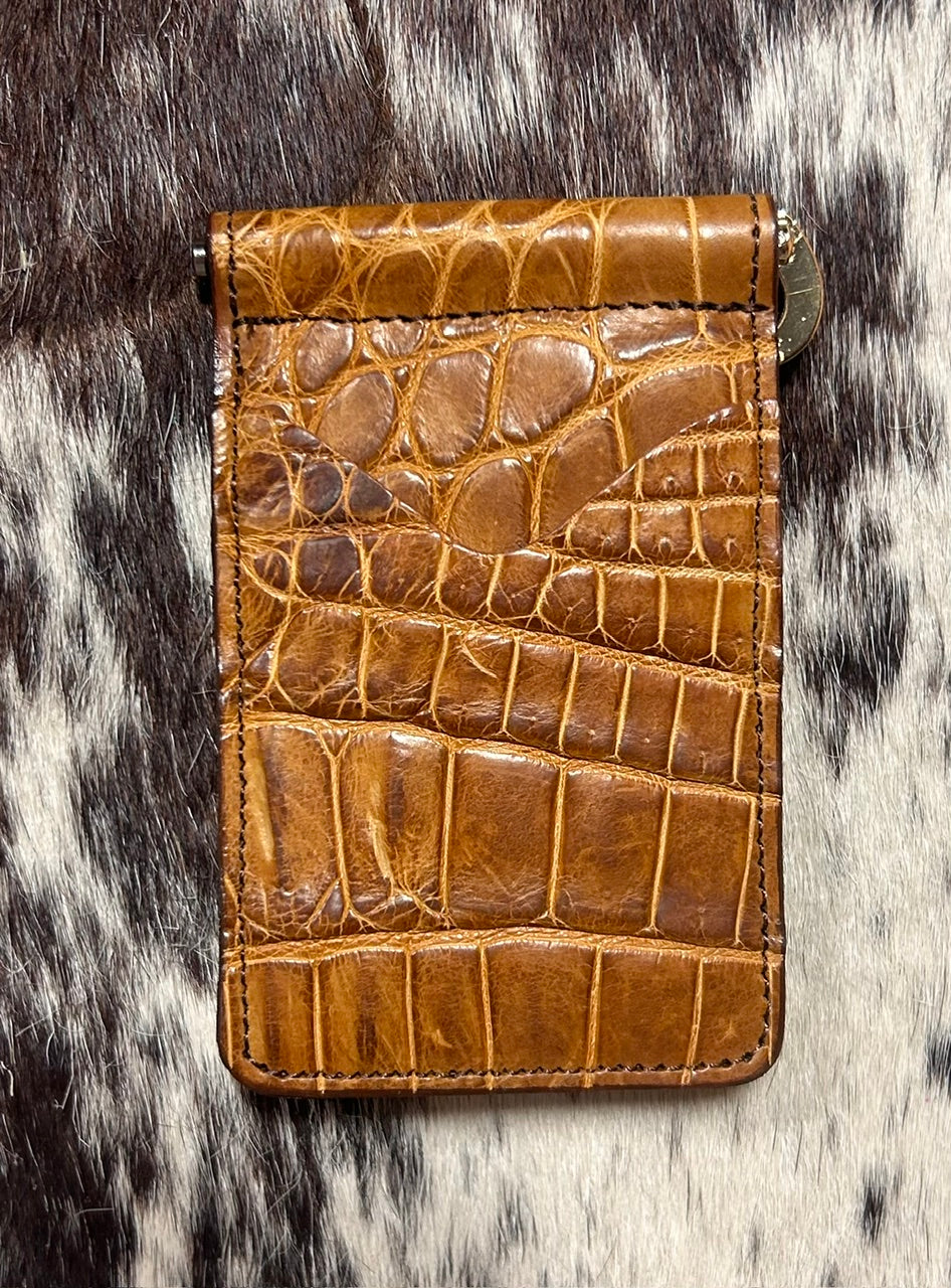 Fenoglio | Caiman Money Clip Wallet Cognac