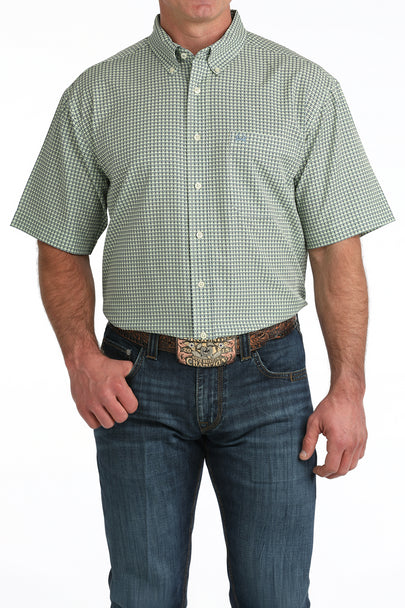 Cinch | Arenaflex Green Print SS Shirt