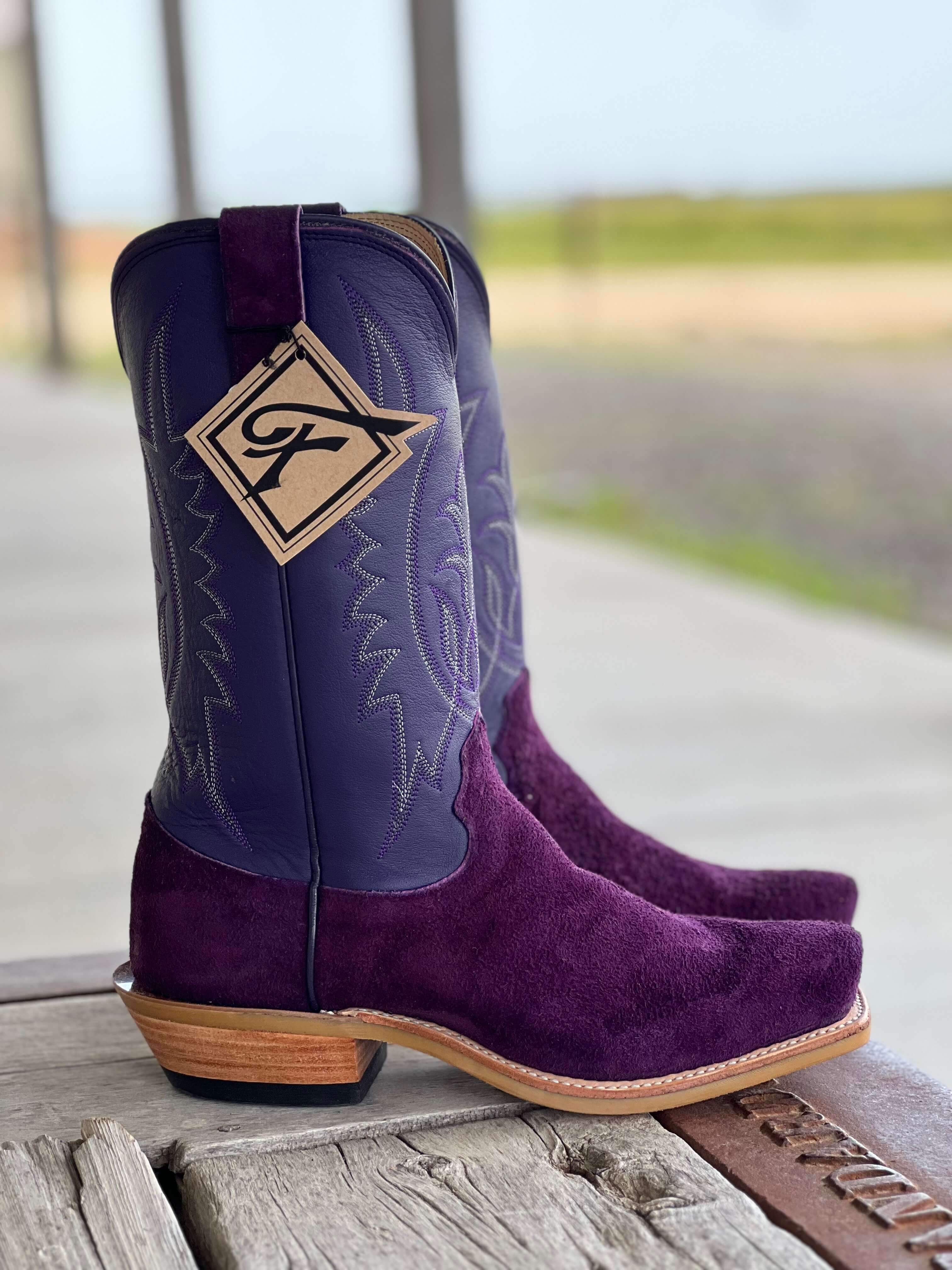 Cowboy hot sale boots purple