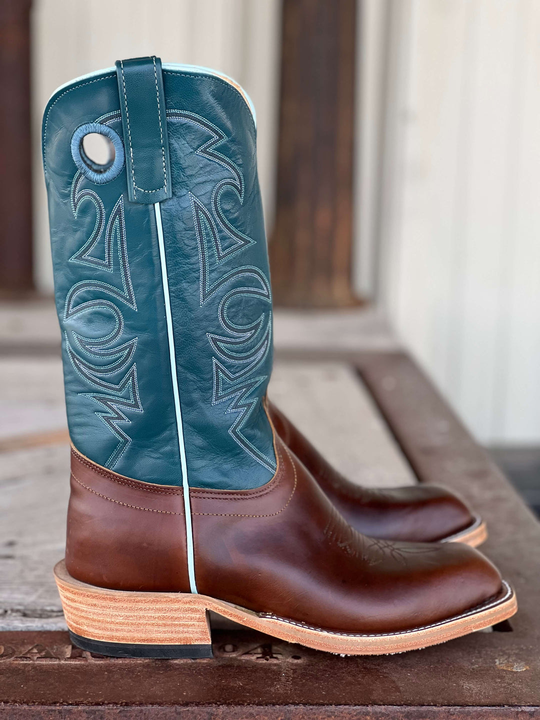 Side view Olathe Boot Co.  | Chocolate Horsebutt Boot