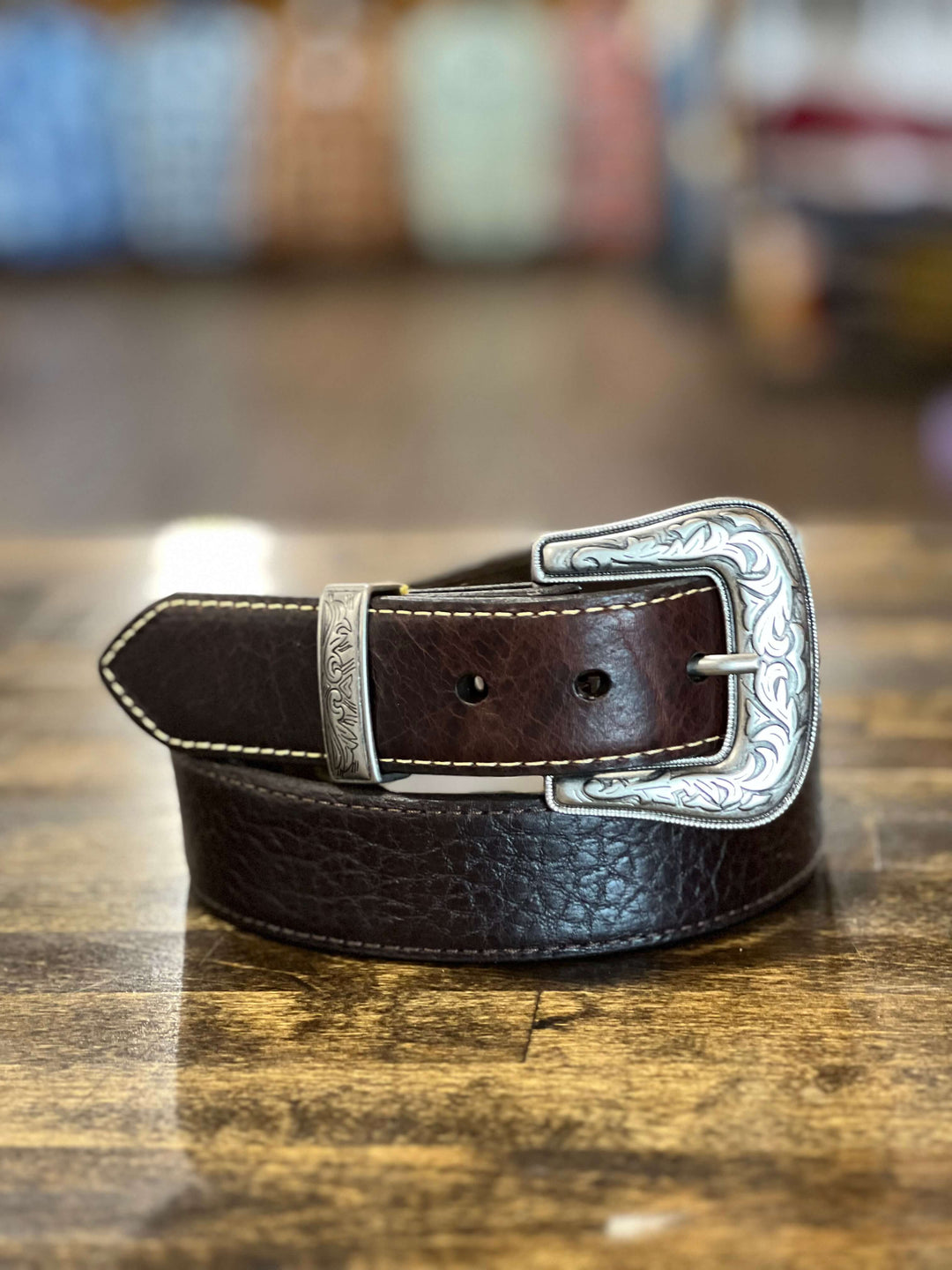 Vintage Bison Brown Scout Bison Belt