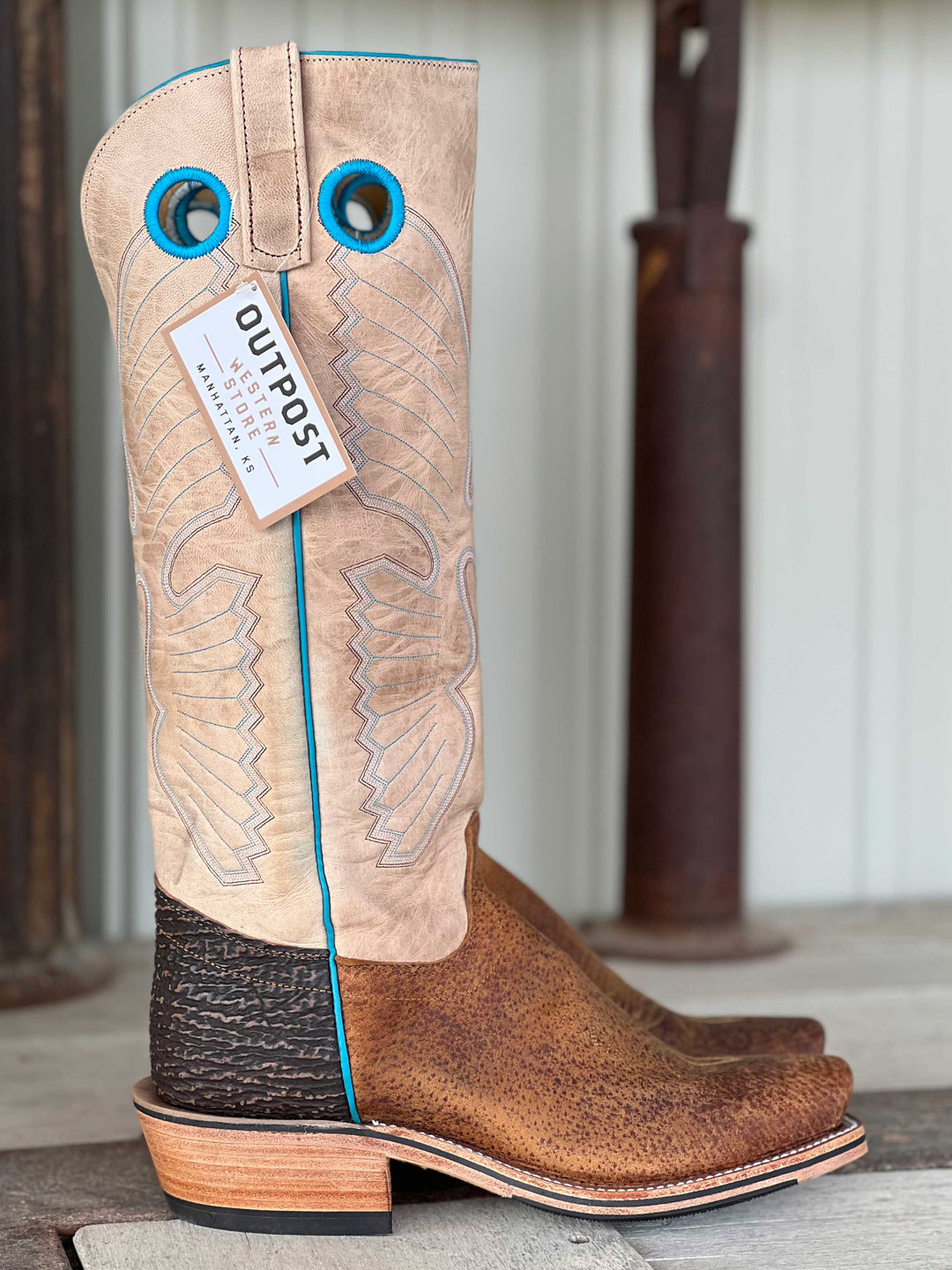 Side View Olathe Boot Co. | Outpost X Evan Felker Tag Boar Boot