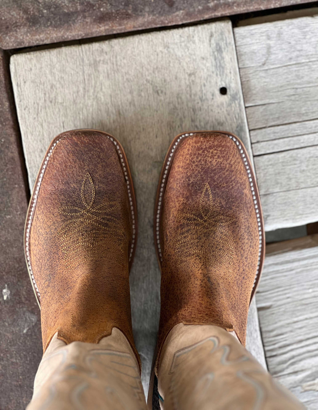 Toe View Olathe Boot Co. | Outpost X Evan Felker Tag Boar Boot