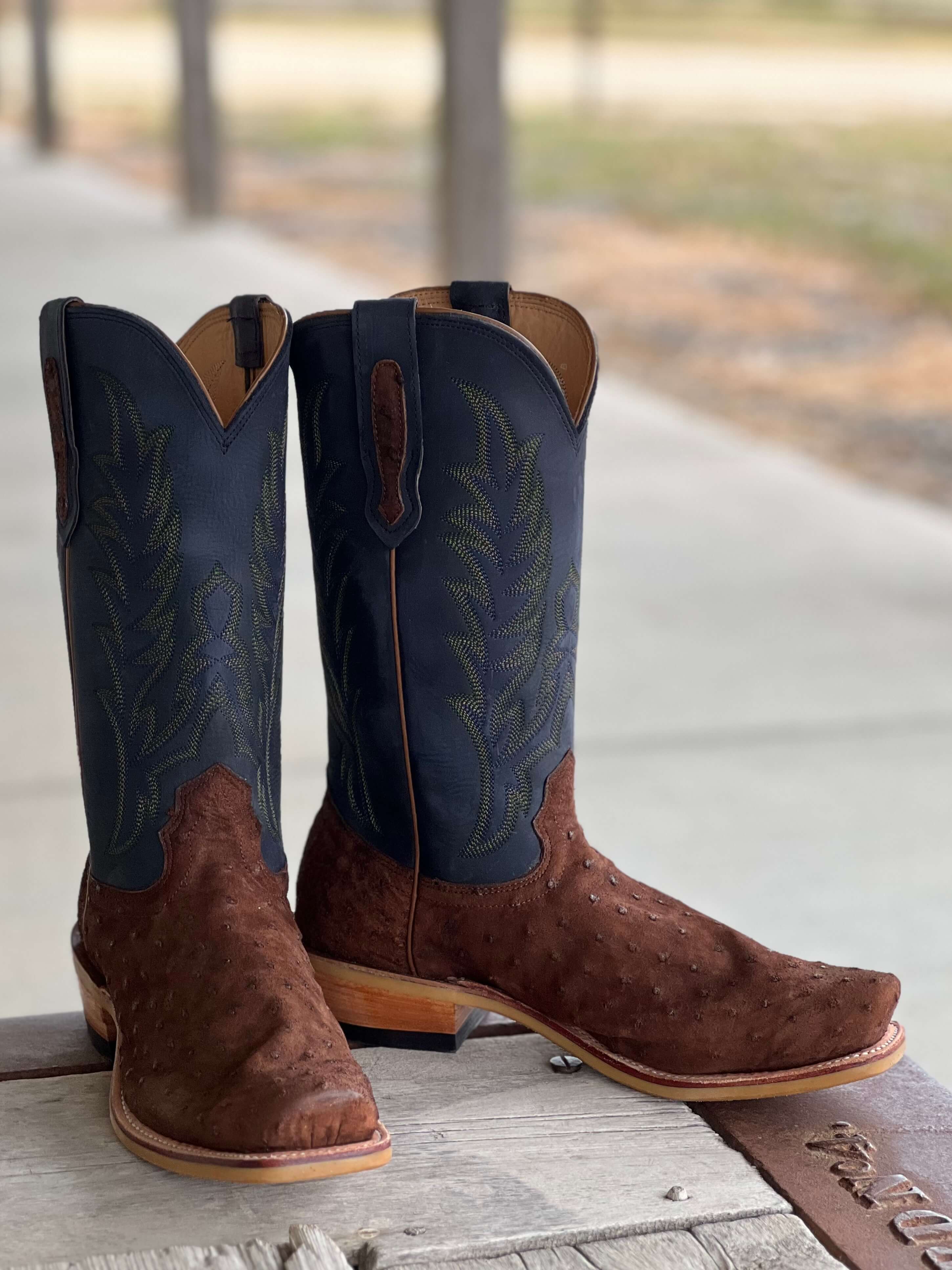 Wild west outlet ostrich boots