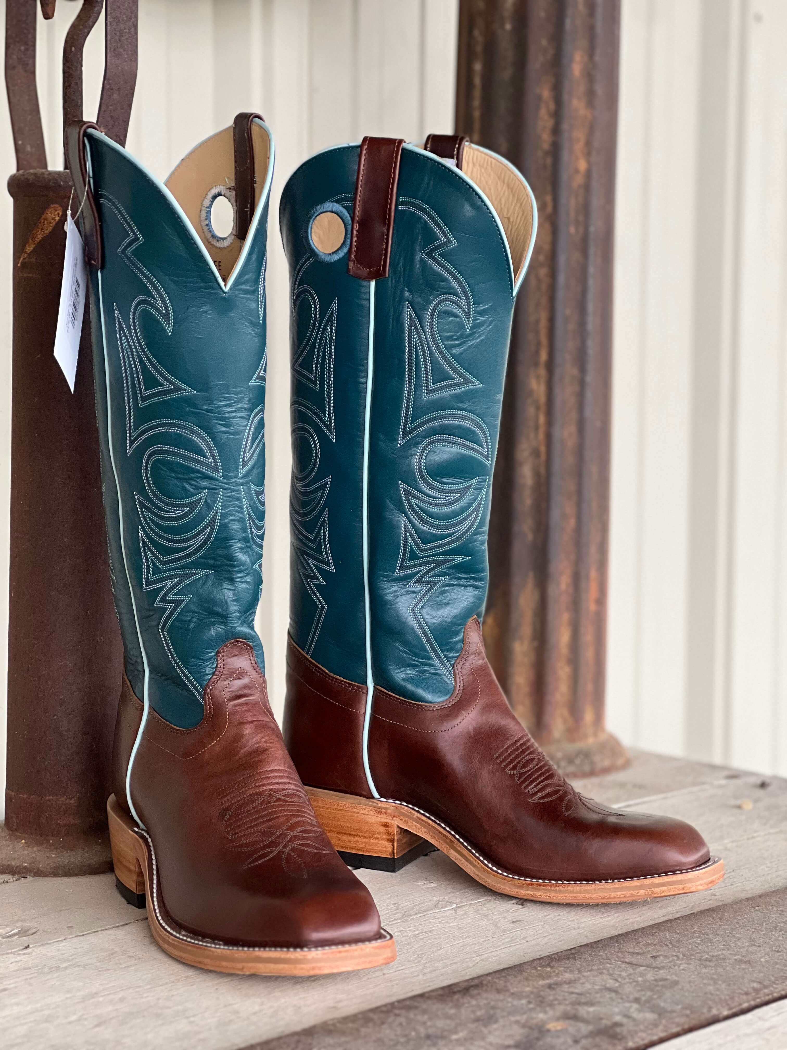 Olathe Boot Co. | Chocolate Horsebutt Tall Top Boot – Outpost Western Store
