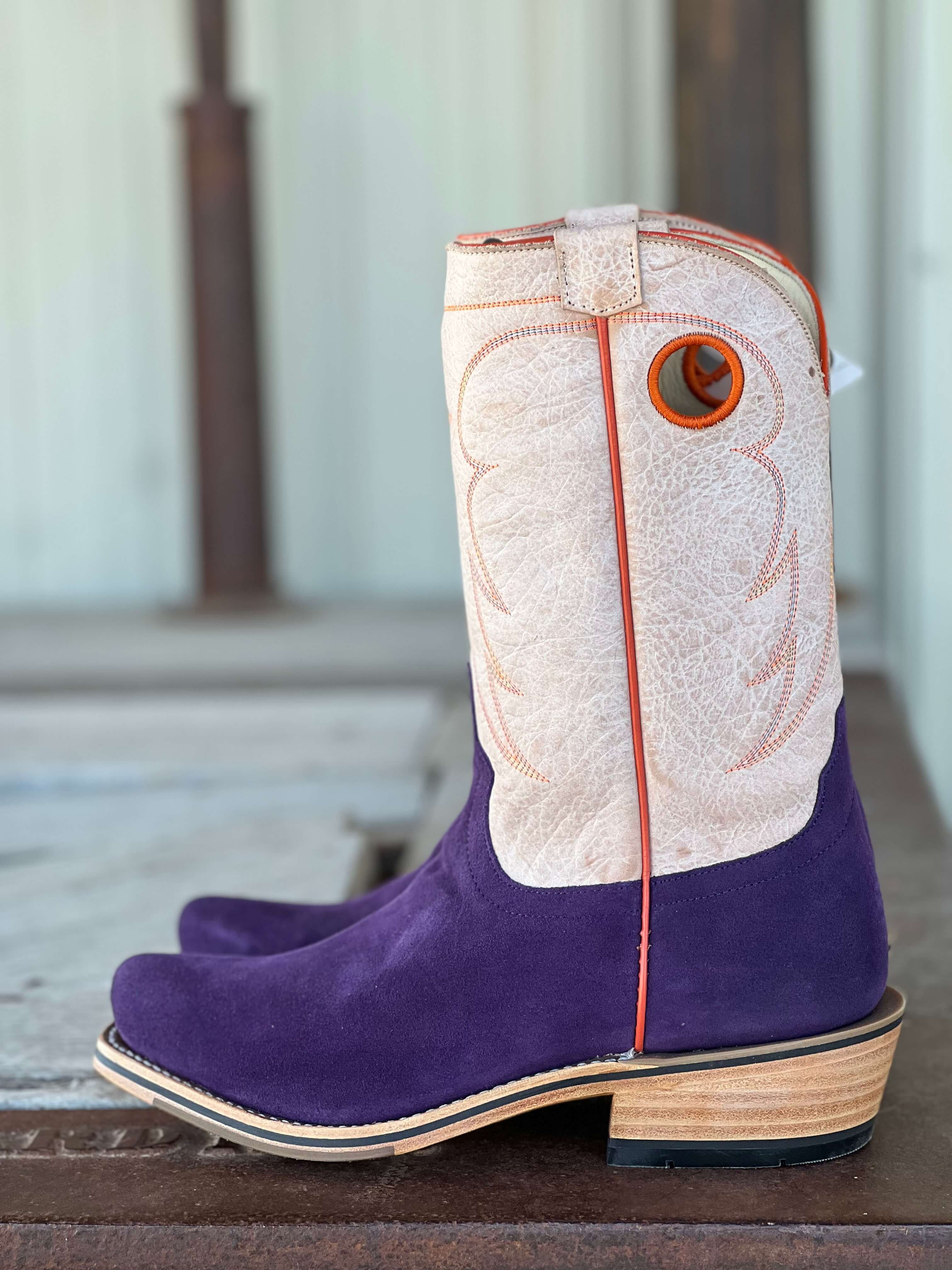 Horse Power Top Hand High Noon Purple Suede Boot