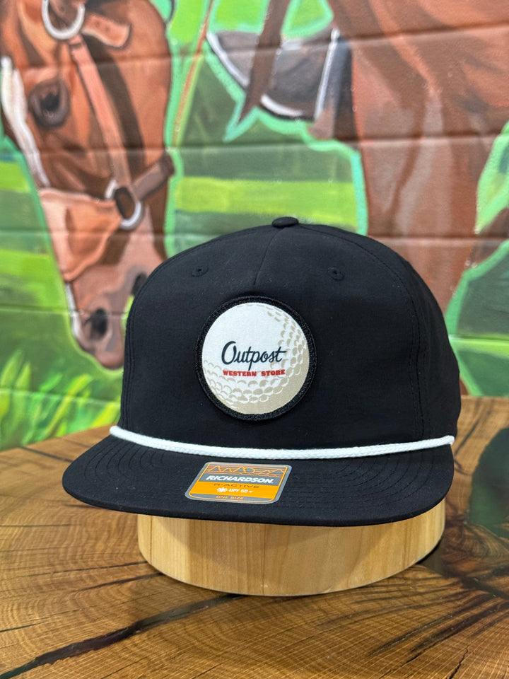 Outpost Richardson 256 Breakfast Ball Rope Cap | Black/White Rope