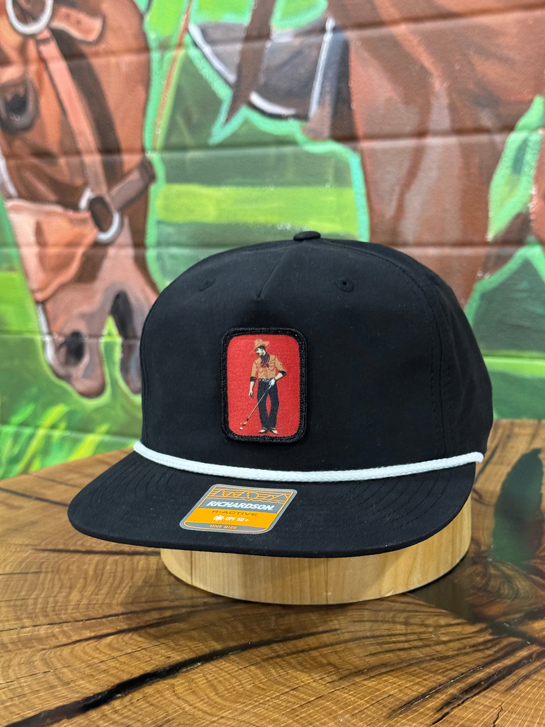 Outpost Sandbagger Richardson 256 Rope Cap | Black/White Rope