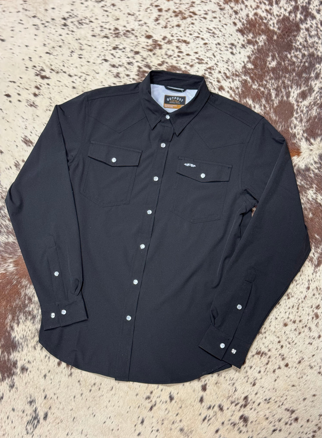 black pearl snap dress shirt Ferrell Men's Core Black Short Sleeve Snap Shirt