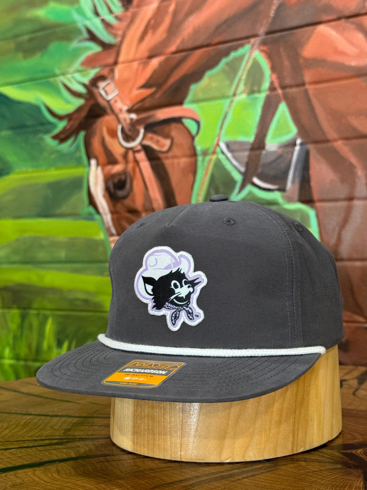 Cowpuncher Willie Richardson Rope Cap | Charcoal/White Rope