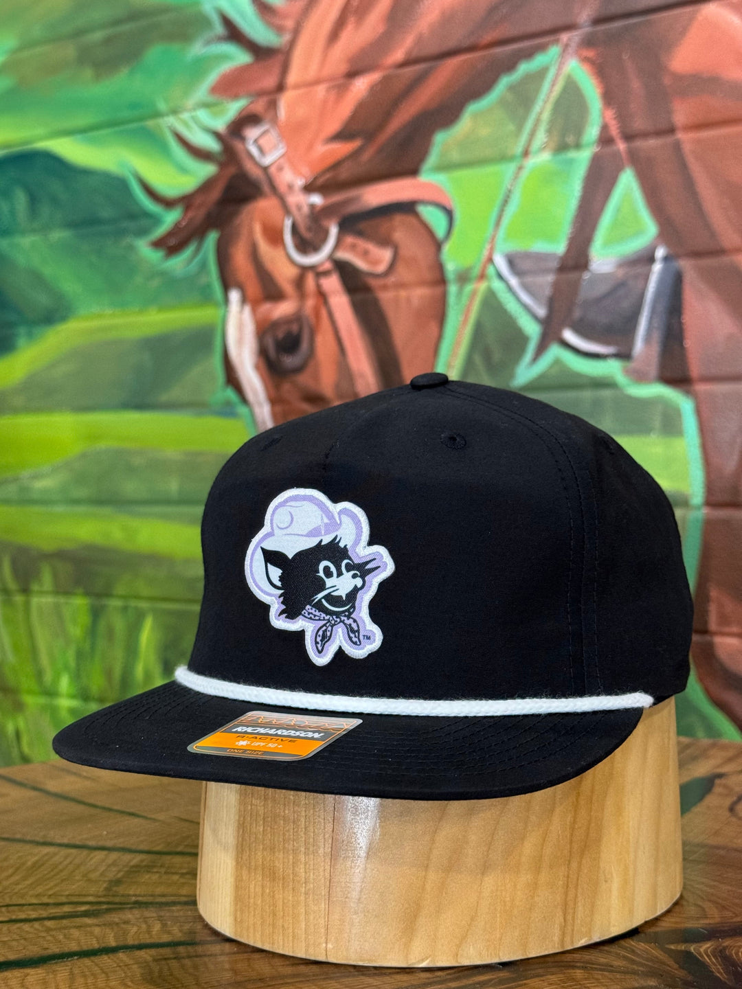 Cowpuncher Willie Richardson Rope Cap | Black/White Rope