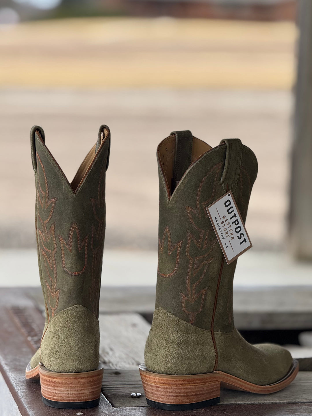 Olathe Boot Co.  | Sage Kudu Roughout Boot