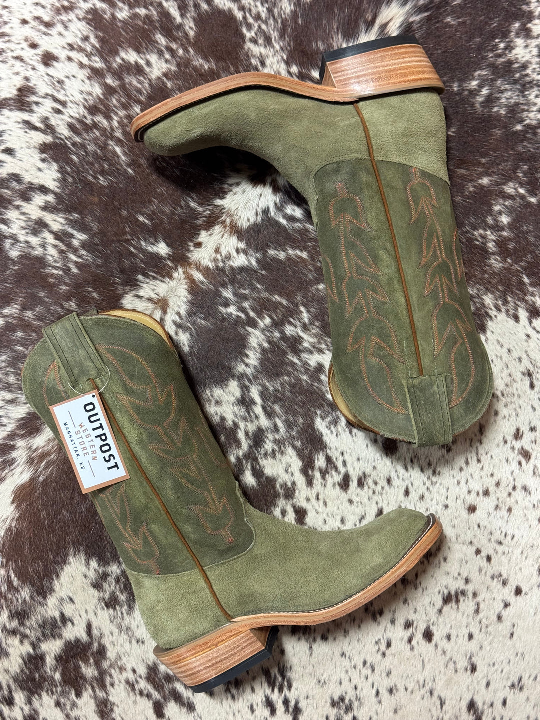 Olathe Boot Co.  | Sage Kudu Roughout Boot