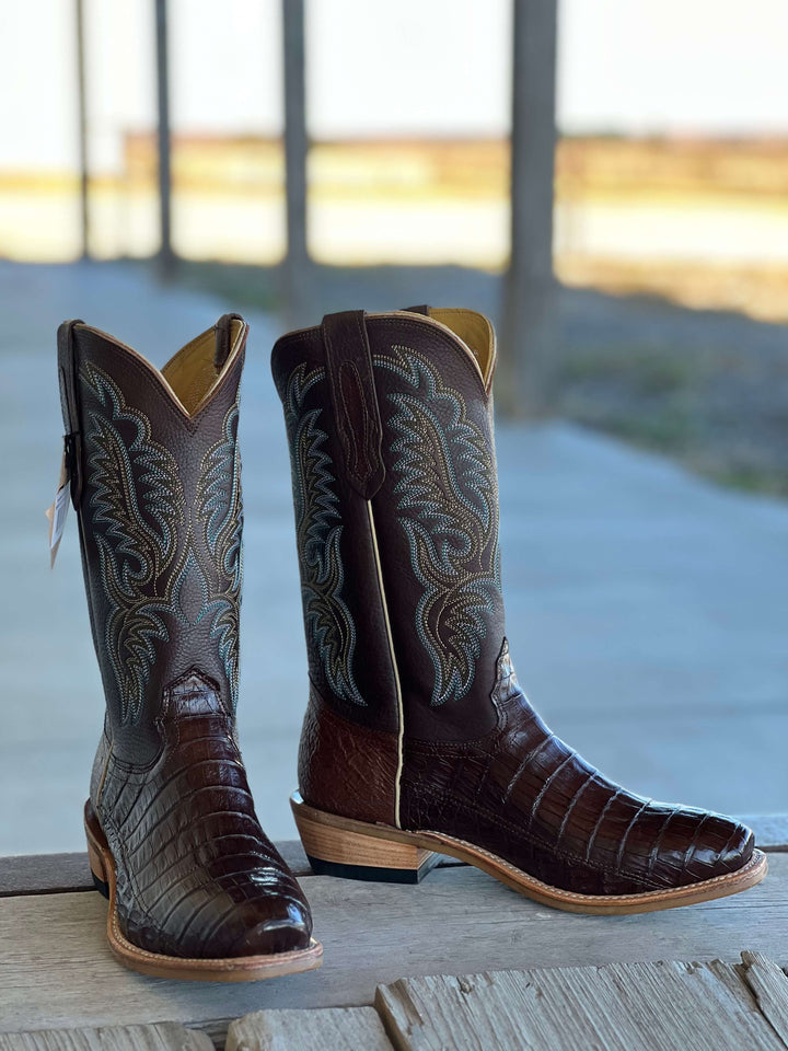 Fenoglio Boot Co. | Chocolate Caiman Boot