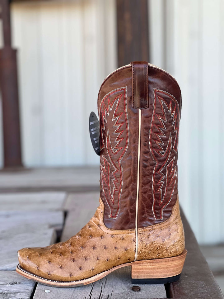 Horse Power Top Hand  | Antique Saddle FQ Ostrich TK Toe Boot | Side View