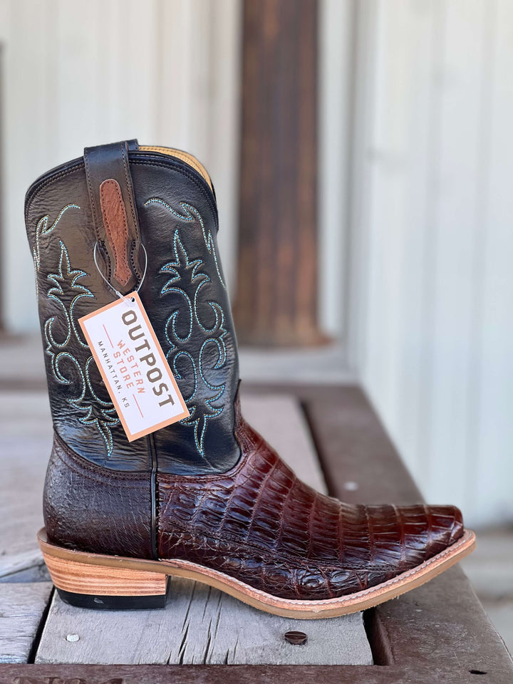 Fenoglio Boot Co. | Chassis Brown Caiman Boot | Side View